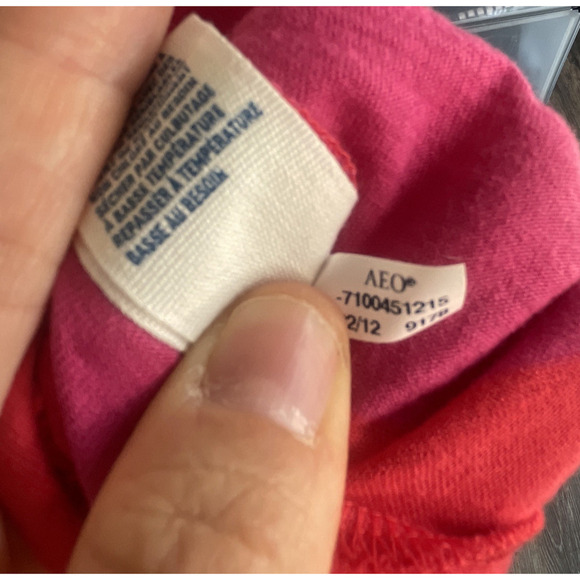 NEW American Eagle Fuchsia/Red Striped Maxi Dress Women’s Sz S Knit Boho Beach - Picture 13 of 13